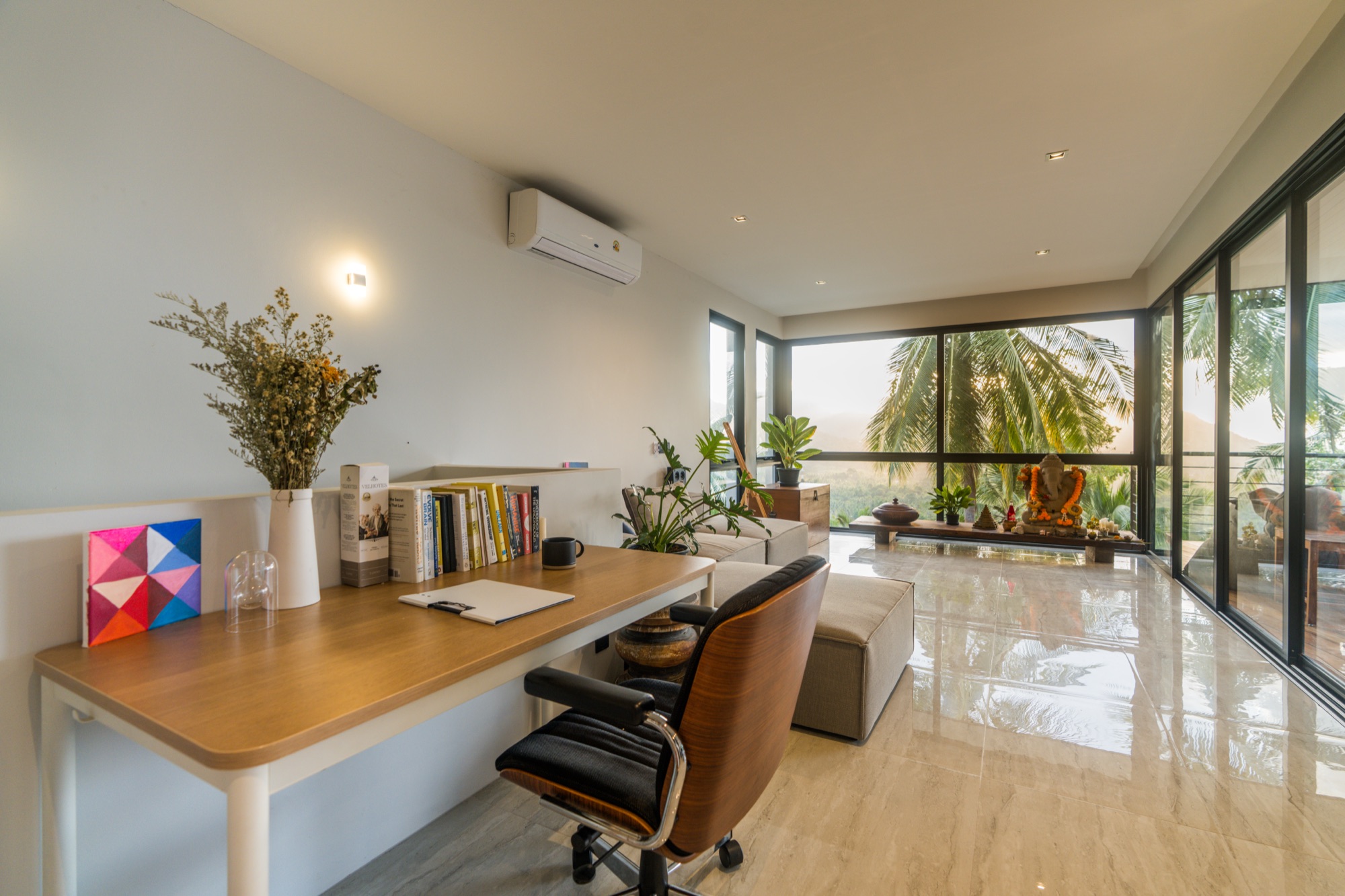 Dedicated desk setup at Kin Haus